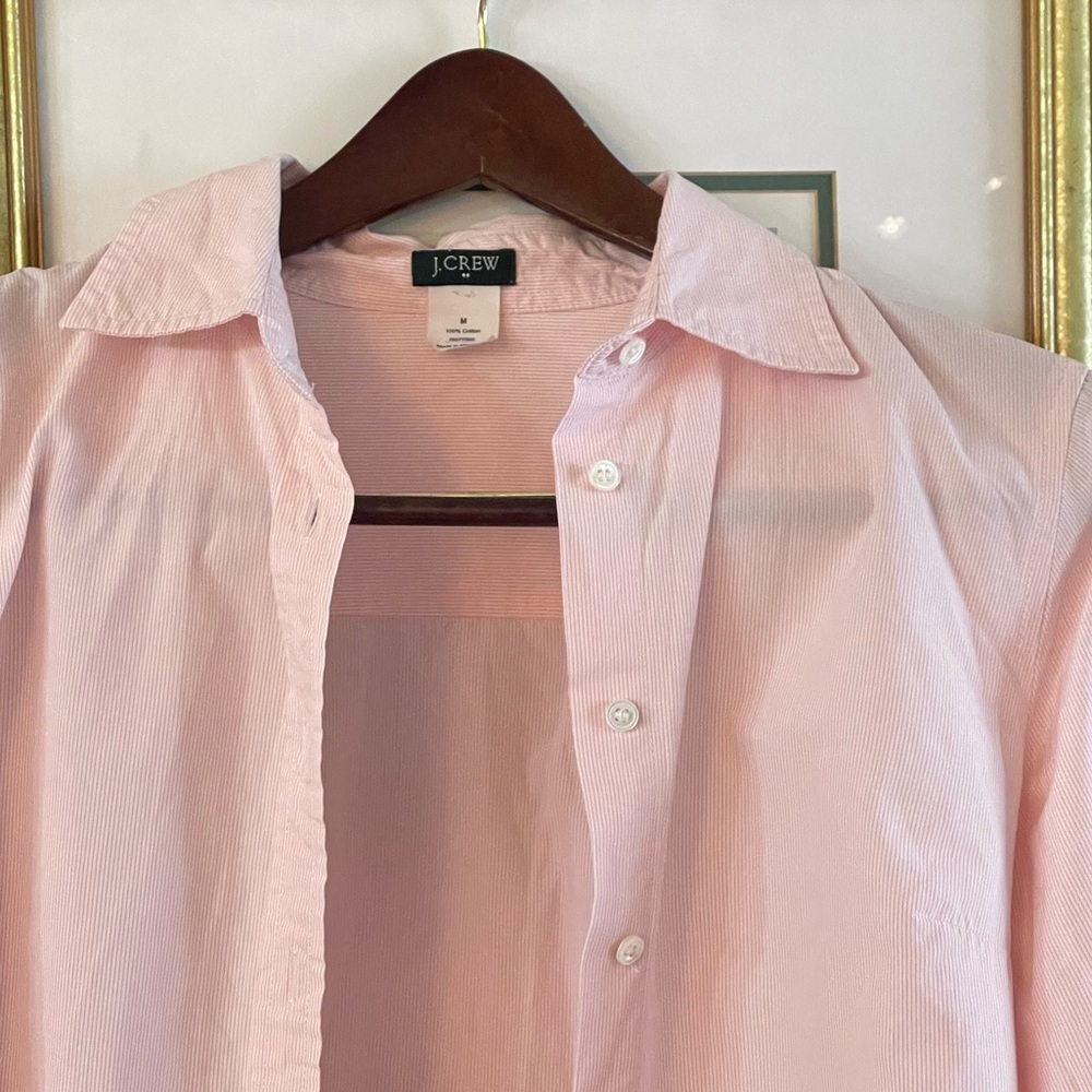 J. Crew Pink Button-Up